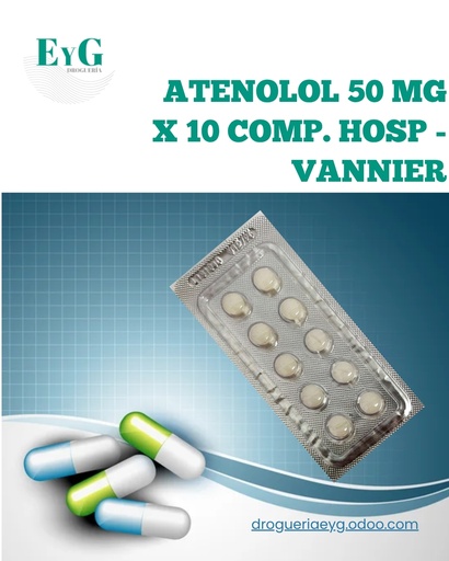 [12079] ATENOLOL 50 MG X 10 COMP. HOSP - VANNIER 