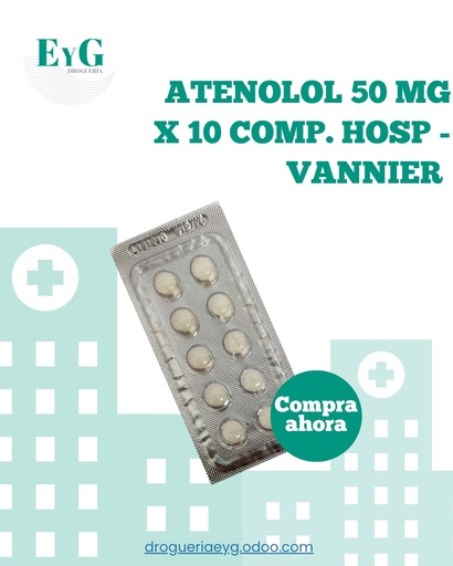 [12079] ATENOLOL 50 MG X 10 COMP. HOSP - VANNIER 