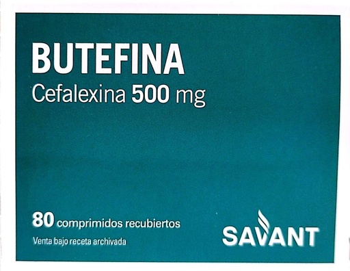 [10415] CEFALEXINA 500 MG X 8 COMP.-BUTEFINA- SAVANT