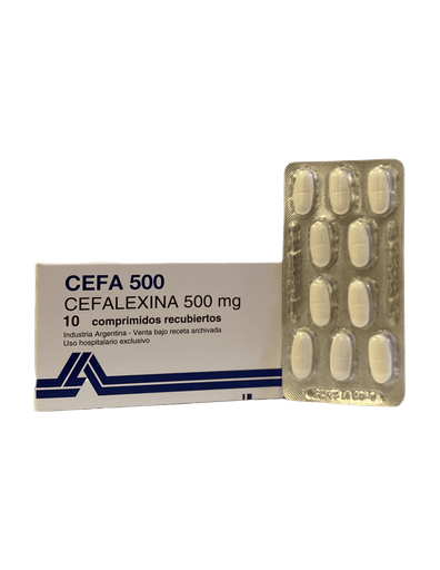 [10417] CEFALEXINA 500MG X 10 COMP. HOSP- AUSTRAL 