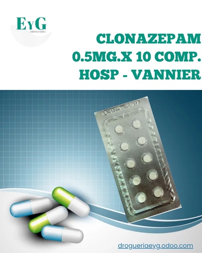 [10473] CLONAZEPAM 0.5MG.X 10 COMP. HOSP - VANNIER - psico
