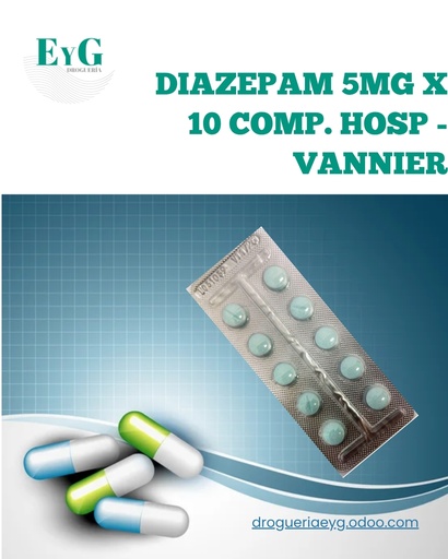 [10610] DIAZEPAM 5MG X 10 COMP. HOSP - VANNIER 