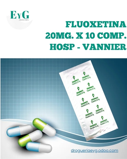 [10799] FLUOXETINA 20MG. X 10 COMP. HOSP - VANNIER 
