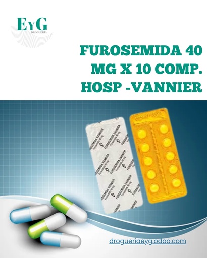 [10814] FUROSEMIDA 40 MG X 10 COMP. HOSP -VANNIER 