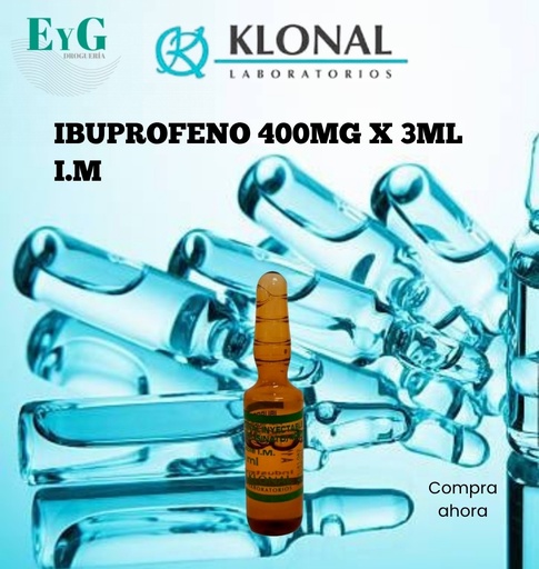 [12120] IBUPROFENO 400MG X 3ML I.M - KLONAL 