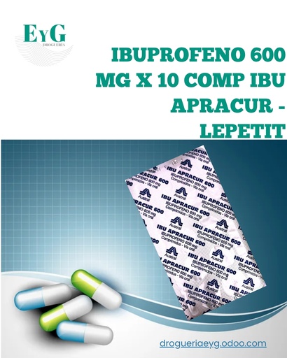 [12455] IBUPROFENO 600 MG X 10 COMP IBU APRACUR - LEPETIT