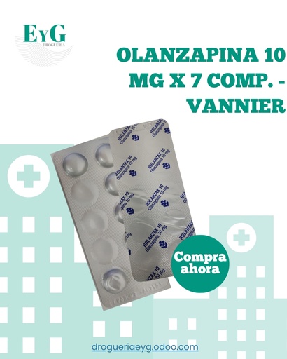 [11354] OLANZAPINA 10 MG X 7 COMP. - VANNIER 