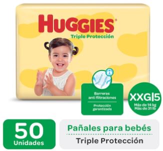 [13081] PAÑAL CLASSIC AHORRAPACK "XXG" x 50 - HUGGIES
