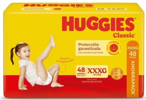 [13082] PAÑAL AHORRA PACK CLASSIC "XXXG" x 48 - HUGGIES