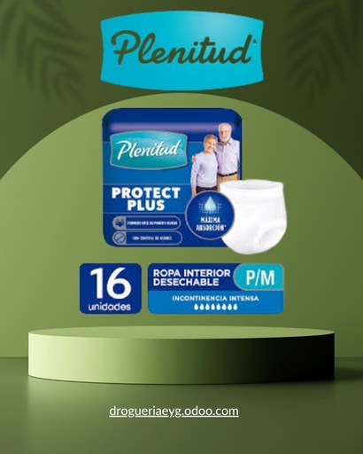 [13085] PAÑAL PLENITUD PROTECT PLUS UNISEX "P/M" x 16 U