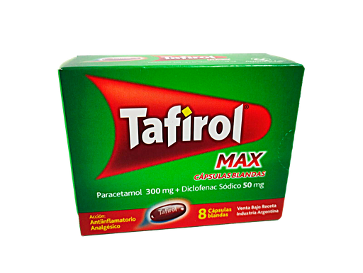 [AB63212] TAFIROL MAX - cáps.bl. x 8 - Genomma Lab.