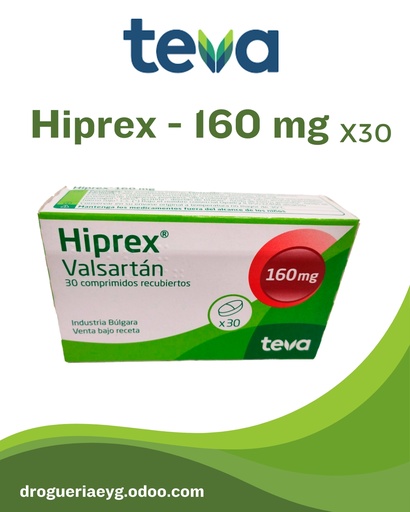 [AB60331] HIPREX - 160 mg comp.rec.x 30 - Teva Argentina T/A
