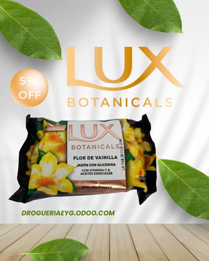 [11126] JABON CON GLICERINA 120gr FLOR DE VAINILLA - LUX 