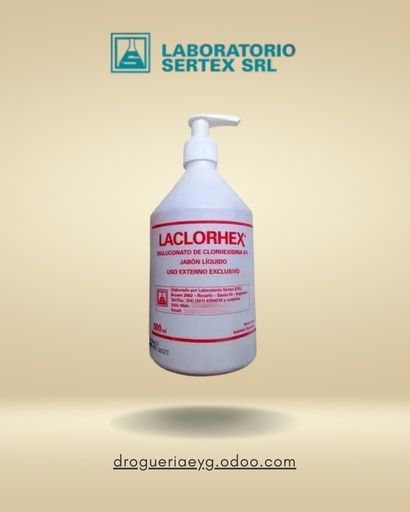 [13457] LACLORHEX JABON LIQUIDO BOTELLA X 500ml - DIGLUCONATO DE CLORHEXIDINA 4% 
