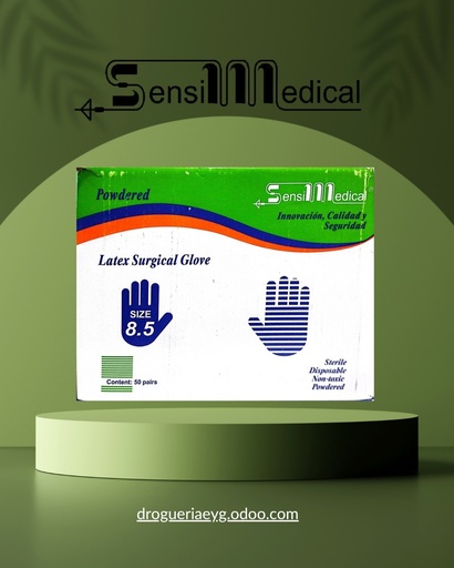 [13766] GUANTES ESTERILES - NRO 8 1/2  - X PAR - SENSIMEDICAL 
