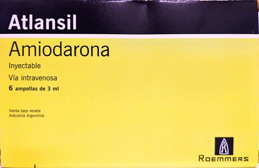 ATLANSIL AMIODARONA X 6 AMP. ROEMMERS T/A
