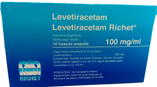 [AB53509] LEVETIRACETAM RICHET - 100 mg/ml f.a.x 10 - Richet T/A