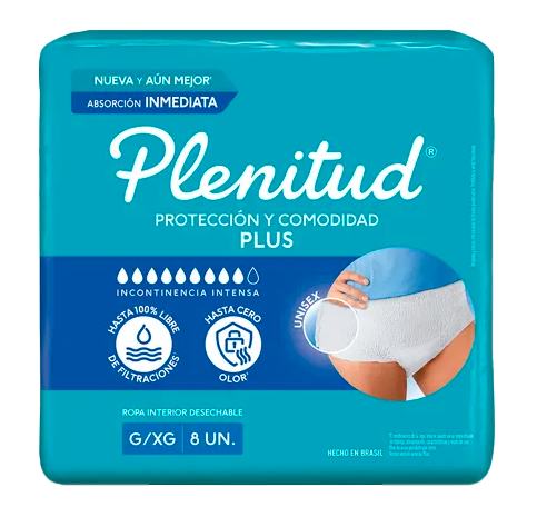 [13547] PAÑAL PLENITUD PROTECT PLUS UNISEX G/XG 8 UN 