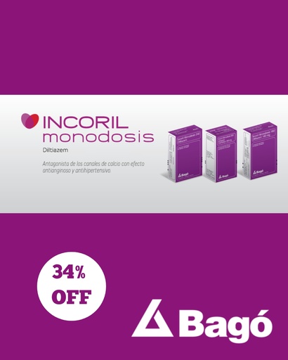 [AB9277] INCORIL MONODOSIS 180 - 180 mg comp.x 30 - Bagó